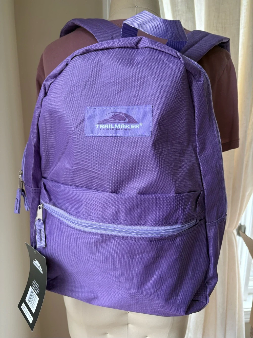 TrailMaker Purple Backpack NWT School Travel Daypack Adjustable Straps